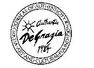 DEGRAZIA ART AND-CULTURAL FOUNDATION SEAL OF AUTHENTICITY AUTHENTIC DEGRAZIA 1984