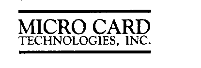 MICRO CARD TECHNOLOGIES, INC.