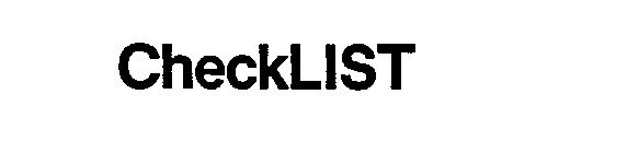 CHECKLIST