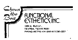 CHEWS THE BEST FUNCTIONAL ESTHETICS, INC.