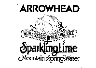 ARROWHEAD SPARKLING LIME MOUNTAIN SPRING WATER WITH A SQUEEZE OF REAL LIME JUICE