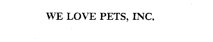 WE LOVE PETS, INC.