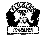 FLICKER'S CINEMA PUB FOOD AND BREW AND MOVIES, TOO]
