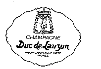 DUC DE LAUZUN CHAMPAGNE UNION CHAMPAGNE AVIZE FRANCE