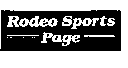 RODEO SPORTS PAGE