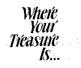 WHERE YOUR TREASURE IS...