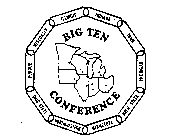 BIG TEN CONFERENCE ILLINOIS INDIANA IOWA MICHIGAN MICH STATE MINNESOTA NORTHWESTERN OHIO STATE PURDUE WISCONSIN