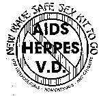 NEW WAVE SAFE SEX KIT TO GO AIDS HERPES V.D. FOR HETEROSEXUALS-HOMOSEXUALS-AND CELIBATES