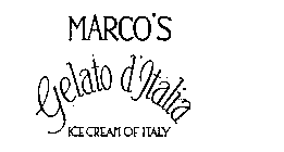 MARCO'S GELATO D'ITALIA ICE CREAM OF ITALY
