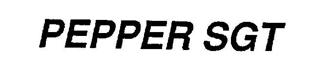 PEPPER SGT