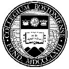 COLLEGIUM BOSTONIENSE FUND. MDCCCLXIII RELIGIONI ET BONIS ARTIBUS