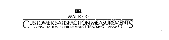 WR WALKER: CUSTOMER SATISFACTION MEASUREMENTS CONSULTATION - PERFORMANCE TRACKING - ANALYSIS