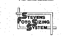STEVENS FOTO SIZING SYSTEM