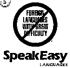 FOREIGN LANGUAGES WITH GREAT DIFFICULTY SPEAKEASY LANGUAGES