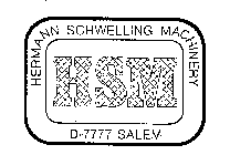 HSM HERMANN SCHWELLING MACHINERY D-7777 SALEM