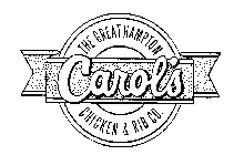 THE GREAT HAMPTON CAROL'S CHICKEN & RIBCO.