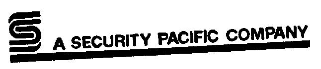 A SECURITY PACIFIC COMPANY