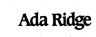 ADA RIDGE