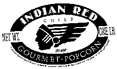 INDIAN RED CHIEF GOURMET POPCORN A SPECIAL HYBRID STRAIN OF CORN, GROWN FOR POPPING, WITH A DELICIOUS, SUBTLE NUT-LIKE FLAVOR TO BE ENJOYED BY ALL]