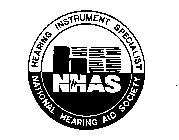 HIS NHAS HEARING INSTRUMENT SPECIALIST NATIONAL HEARING AID SOCIETY