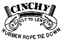CINCHY ADJUST TO LENGTH RUBBER ROPE TIE DOWN