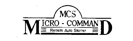 MCS MICRO - COMMAND REMOTE AUTO STARTER