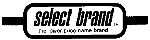 SELECT BRAND THE LOWER PRICE NAME BRAND