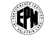 EPM PERFORMANCE CERTIFIED BY HALPERIN LABS