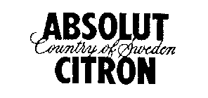 ABSOLUT COUNTRY OF SWEDEN CITRON