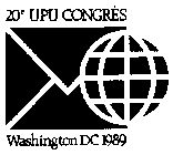 20E UPU CONGRES WASHINGTON DC 1989