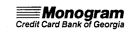 MONOGRAM CREDIT CARD BANK OF GEORGIA