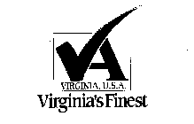 VA VIRGINIA, U.S.A. VIRGINIA'S FINEST