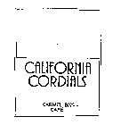 CALIFORNIA CORDIALS CARMEL BAY BRAND CAFE