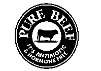 PURE BEEF IT'S ANTIBIOTIC & HORMONE FREE