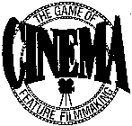 CINEMA THE GAME OF THE FEATURE FILMMAKING