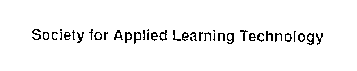 SOCIETY FOR APPLIED LEARNING TECHNOLOGY