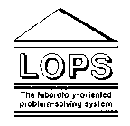 LOPS THE LABORATORY-ORIENTED PROBLEM-SOLVING SYSTEM