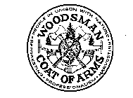 WOODSMAN COAT OF ARMS PEOPLE IN UNISON WITH NATURE REFORESTING PROFESSIONALISM HARVESTING
