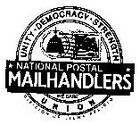 NATIONAL POSTAL MAILHANDLERS UNITY DEOMOCRACY STRENGTH WE CARE UNION