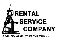 RSC RENTAL SERVICE COMPANY WHAT YOU NEED, WHEN YOU NEED IT