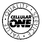 CELLULAR ONE QUALITY SERVICE VALUE