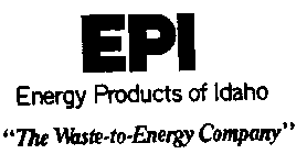EPI ENERGY PRODUCTS OF IDAHO 