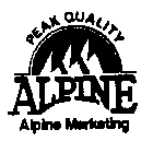 PEAK QUALITY ALPINE ALPINE MARKETING