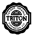 TRITON FOR BOYS FOR GIRLS GUARANTEED FIT