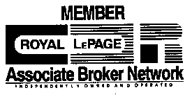 CDR MEMBER ROYAL LEPAGE ASSOCIATE BROKER NETWORK INDEPENDENTLY OWNED AND OPERATED