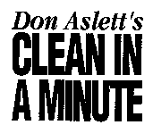 DON ASLETT'S CLEAN IN A MINUTE