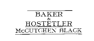 BAKER & HOSTETLER MCCUTCHEN BLACK