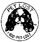 PET LOST 1-800-PET-LOST