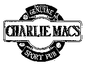 CHARLIE MAC'S SEATTLE'S GENUINE SPORT PUB