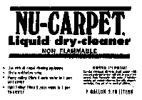 NU-CARPET LIQUID DRY-CLEANER NON FLAMMABLE
